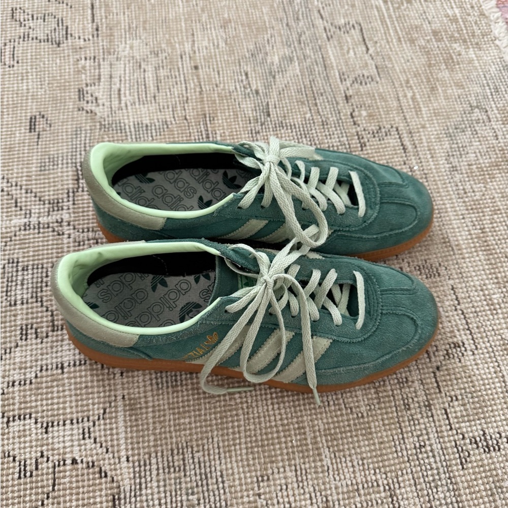 Adidas Gazelles Classic Suede Sneakers in Teal Green